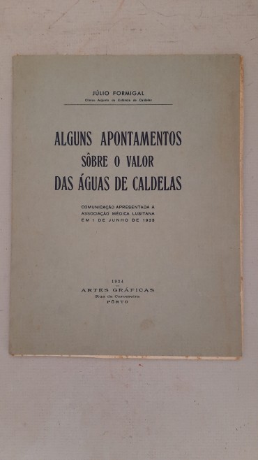 Alguns Apontamentos Sobre as Aguas de Caldelas