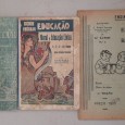 Três Livros escolares bastante antigos	