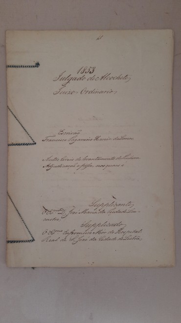 Manuscrito do Ano de 1853 ( 24 páginas cosidas)