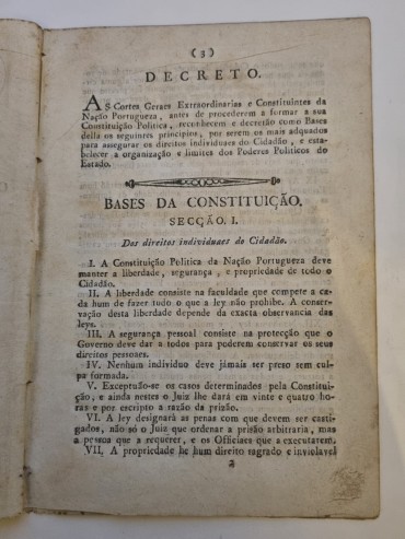 CONSTITUIÇÃO POLITICA DA MONARCHIA PORTUGUEZA DE 1822