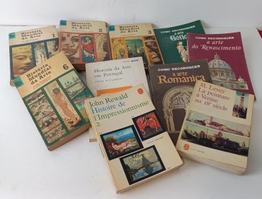 Lote de livros sobre arte 