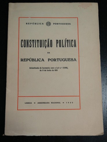 CONSTITUIÇÃO POLITICA DA REPÚBLICA PORTUGUESA