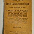 REGULAMENTO DO GOVERNO CIVIL DO DISTRITO DE LISBOA RELATIVO ÁS CASAS DE HÓSPEDES – 1924