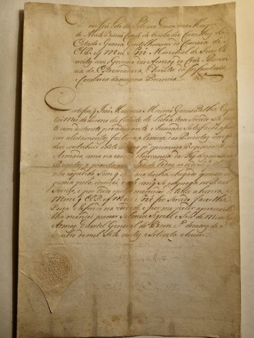 MANUSCRITO MARQUÊS DO ALVITO 1771