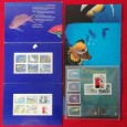 Um caderno de selos dos Oceanos + mini carteira Expo 98; todos com selos