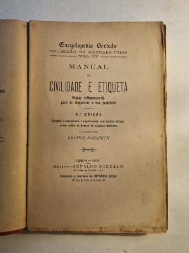 MANUAL DE CIVILIDADE E ETIQUETA 