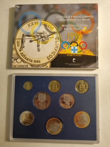 COLECÇÃO DE 8 MOEDAS CORRENTES PROVA NUMISMÁTICA “PROOF”