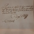 Manuscritos com rol de obras da igreja de santos