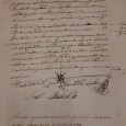 Manuscrito Interessante com bonita assinatura