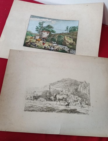 Dois conjuntos de litografias - JOHANN CRISTIAN KLENGEL (1751-1824)