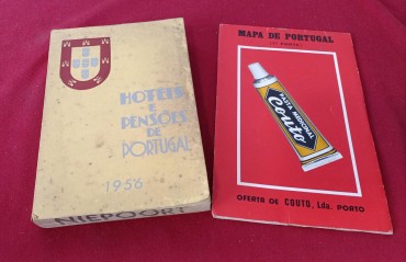 «Hoteis e pensões de Portugal 1956» e «Mapa de Portugal»