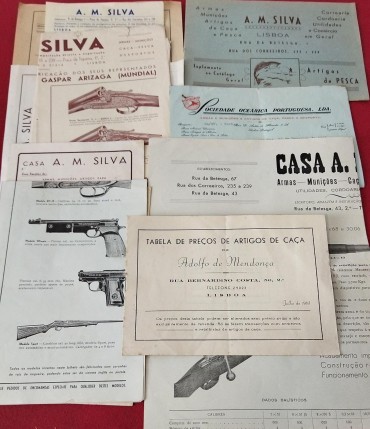 Cartazes de caça e preçários 1950