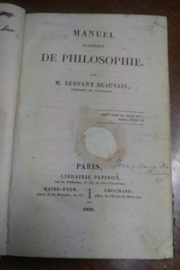 MANUEL CLASSIQUE DE PHILOSOPHIE