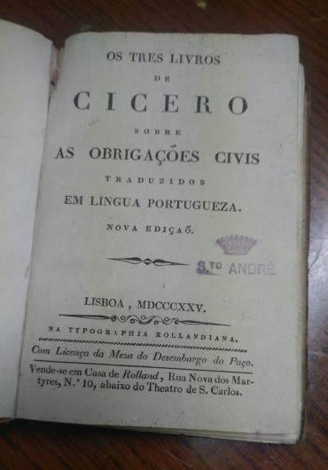 OS TRÊS LIVROS DE CICERO SOBRE AS OBRIGAÇÕES CIVIS