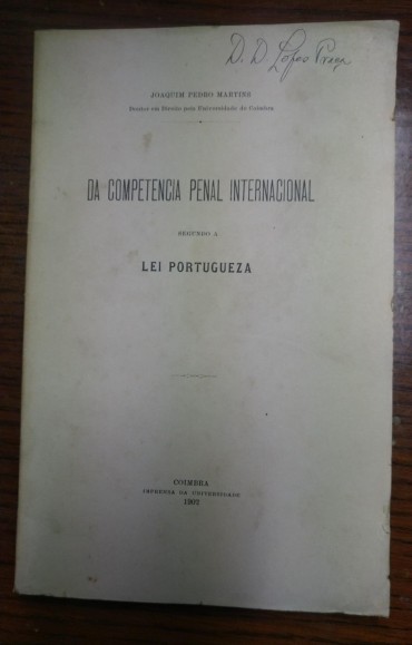 DA COMPETENCIA PENAL INTERNACIONAL - Segundo a Lei Portugueza