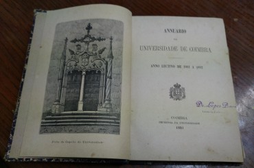 ANUARIO DA UNIVERSIDADE DE COIMBRA 1881 A 1882