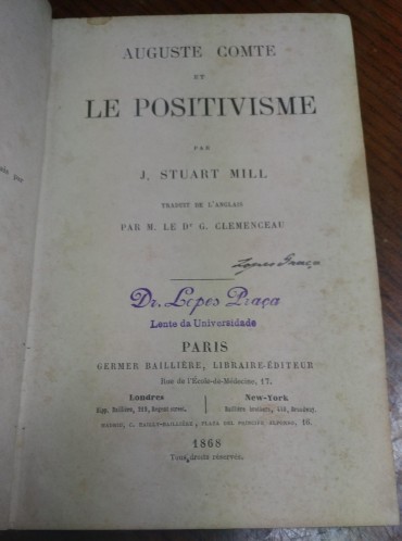 AUGUSTE COMTE ET LE POSITIVISME