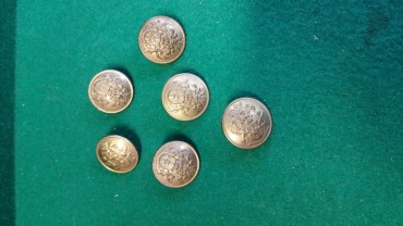Seis botões de libré 