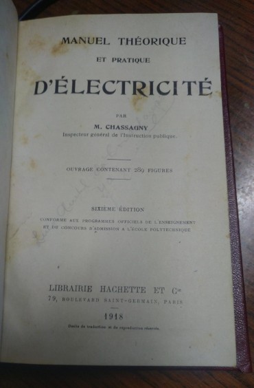 MANUEL THEORIQUE ET PRATIQUE D'ELECTRICITÉ