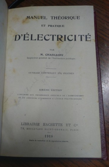 MANUEL THEORIQUE ET PRATIQUE D'ELECTRICITÉ