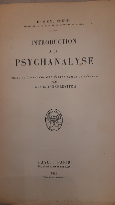 Introdution a La Psychanalyse