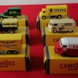 Seis carrinhos publicitários miniatura 