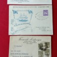 4 envelopes com carimbo paquebot e 4 sobrescritos com correio marítimo 