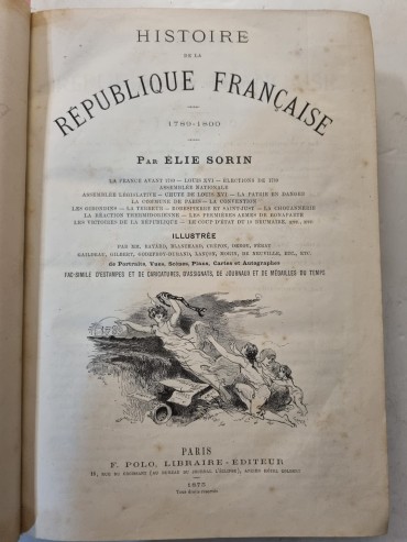 HISTOIRE DE LA RÉPUBLIQUE FRANCAISE (1789-1800) 