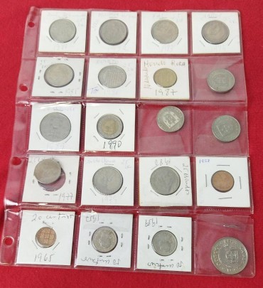 Conjunto de 20 moedas