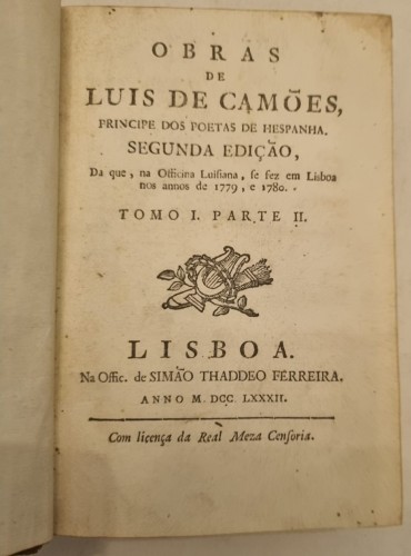 OBRAS DE LUIS DE CAMÕES – 1782