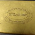 Cinzeiro, caixa e corneta HOLLAND AMERIKA LIJN 1ST CLASS ONLY SS NIEUW-AMSTERDAM
