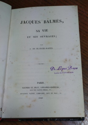 JACQUES BALMÈS SA VIE ET SES OUVRAGES