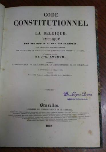 CODE CONSTITUTIONNEL DE LA BELGIQUE