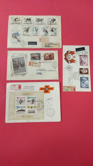 4 FDC'S da Hungria anos 60/70