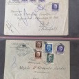 História postal 12 cartas provenientes da Suíça, Itália, Espanha, maioria com registo. Séc. XX (principios) e Guerra civil Espanha - carta com censura alemã e espanhola  - outra para uma pequena