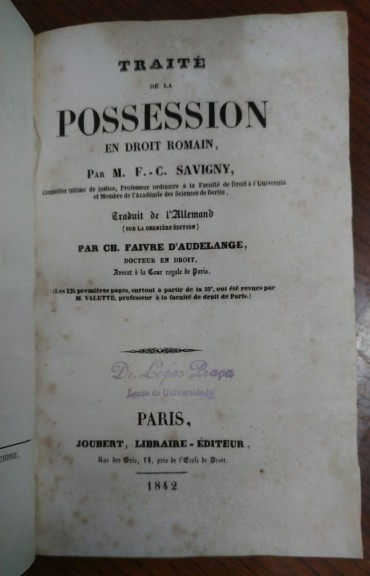 TRAITÉ DE LA POSSESSION EN DROIT ROMAIN