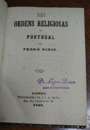 DAS ORDENS RELIGIOSAS EM PORTUGAL