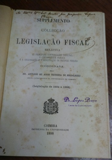 SUPPLEMENTO Á COLECÇÃO DE LEGISLAÇÃO FISCAL