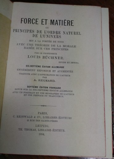 FORCE ET MATIÊRE