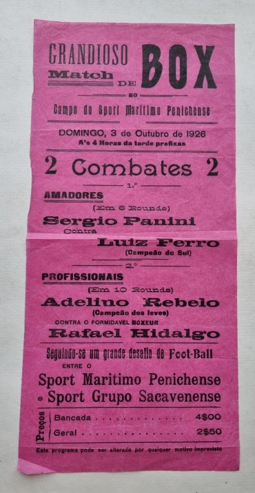 CARTAZ COMBATE BOX 1926