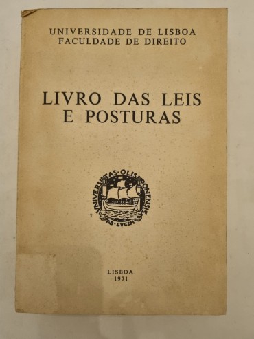 LIVRO DAS LEIS E POSTURAS 