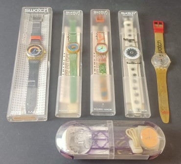 Seis relógios SWATCH 