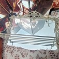 Conjunto de espelho, mesa e cabide  