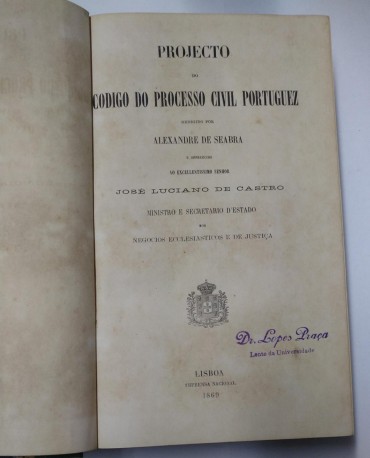 PROJECTO DO CODIGO CIVIL PORTUGUEZ