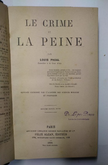 LE CRIME ET LA PEINE