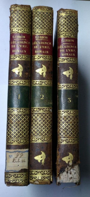 HISTOIRE DE LA DECADENCE ET DE LA CHUTE DE L'EMPIRE ROMAIN - 3 TOMOS