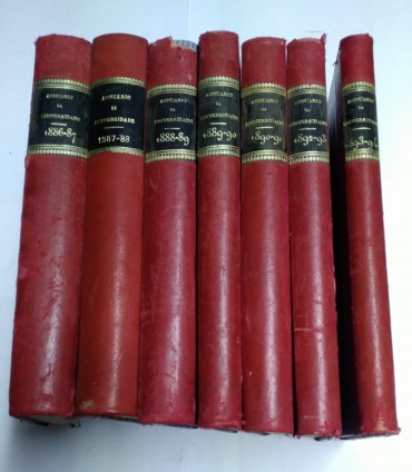 ANNUARIO DA UNIVERSIDADE 1886 A 1894 