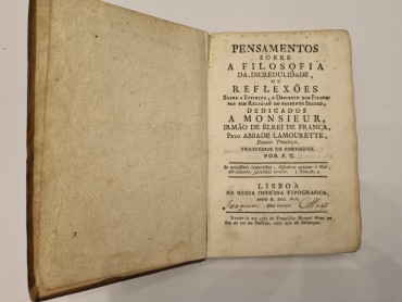 PENSAMENTOS SOBRE A FILOSOFIA – 1798