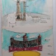 Lote de desenhos de cenário - António Casimiro 