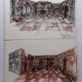 Lote de desenhos de cenário - António Casimiro 